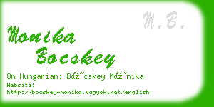 monika bocskey business card